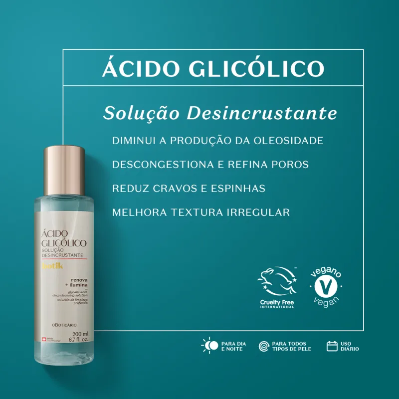 Solução Desincrustante Ácido Glicólico Botik 200ml