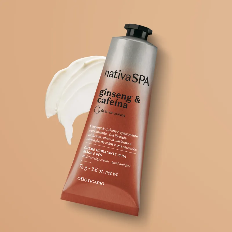 Creme Hidratante Para Mãos e Pés Nativa SPA Ginseng e Cafeína 75g
