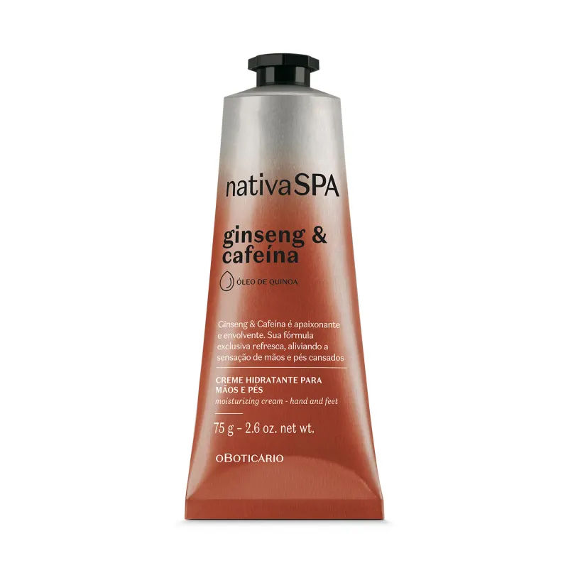 Creme Hidratante Para Mãos e Pés Nativa SPA Ginseng e Cafeína 75g