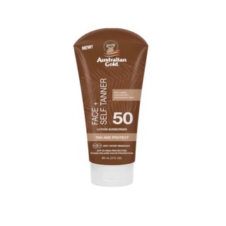 Australian Gold | SPF50 Face + Self Tanner Lotion Sunscreen 88 ml