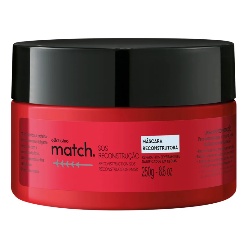 Máscara Capilar Match SOS Reconstrução, 250g