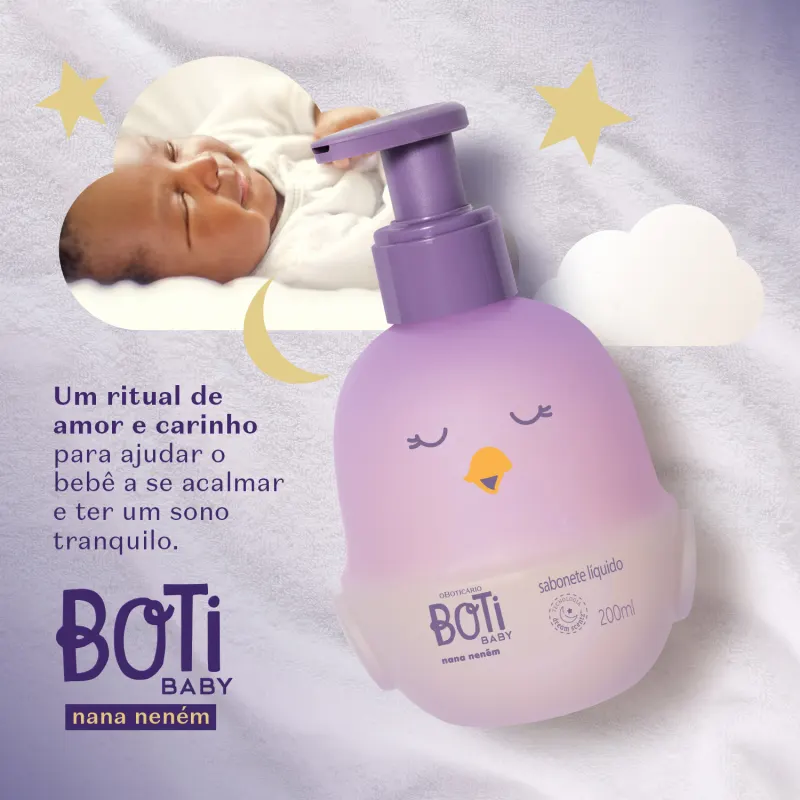 Sabonete Líquido Cabeça aos Pés Boti Baby Nana Neném 200ml