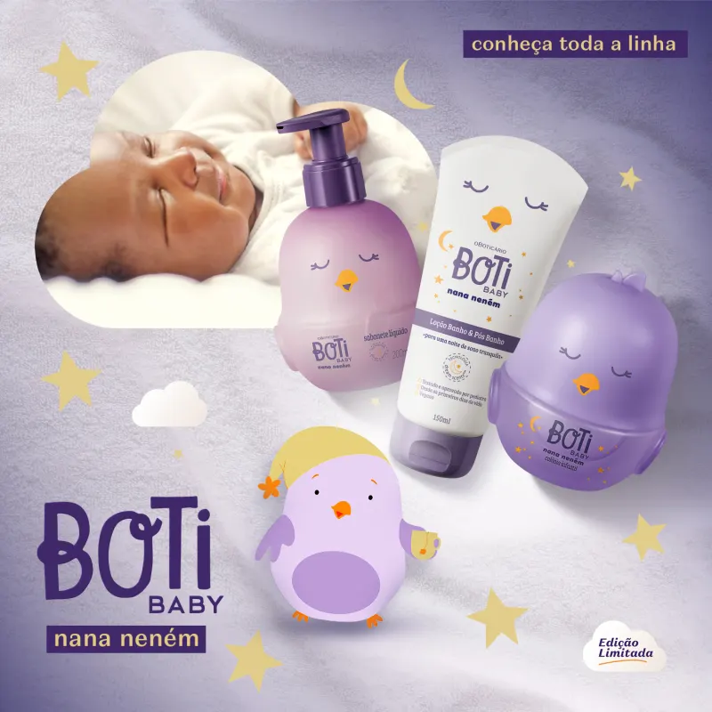 Sabonete Líquido Cabeça aos Pés Boti Baby Nana Neném 200ml