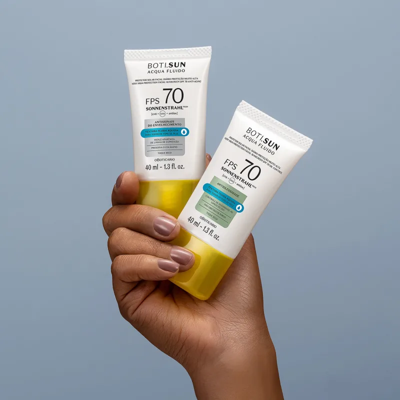 Protetor Solar Facial Antioleosidade FPS70 Boti.Sun Acqua Fluido 40ml