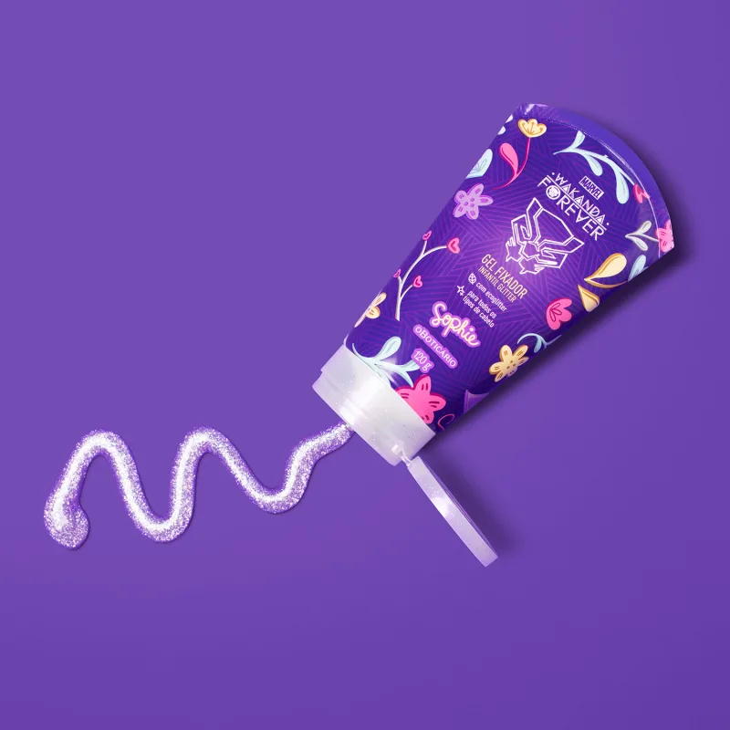 Gel Fixador Com Glitter Sophie Wakanda Forever 120g