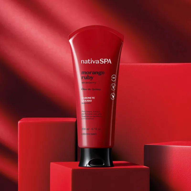 Sabonete Líquido Corporal Nativa SPA Morango Ruby 200ml