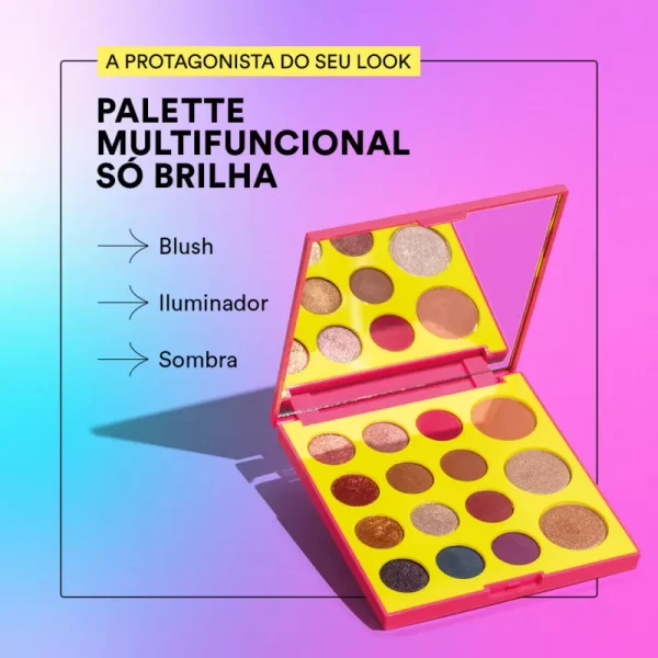 Palette Multifuncional Só Brilha 17g