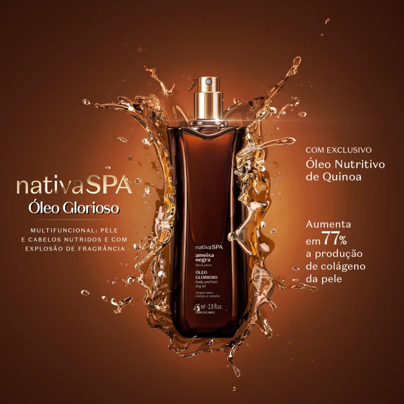 Óleo Multifuncional Glorioso Nativa SPA Ameixa Negra 85ml
