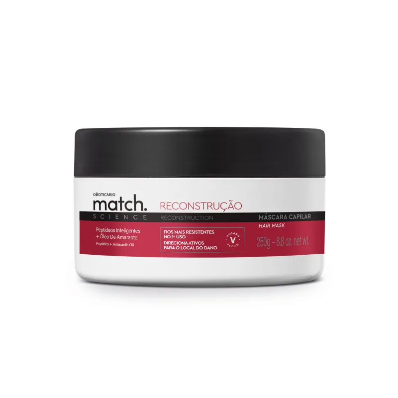 Máscara Capilar Match Science Reconstrução 250g