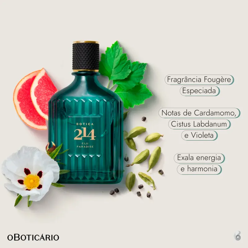 Botica 214 Fiji Paradise Fougère Especiado Eau De Parfum 90ml