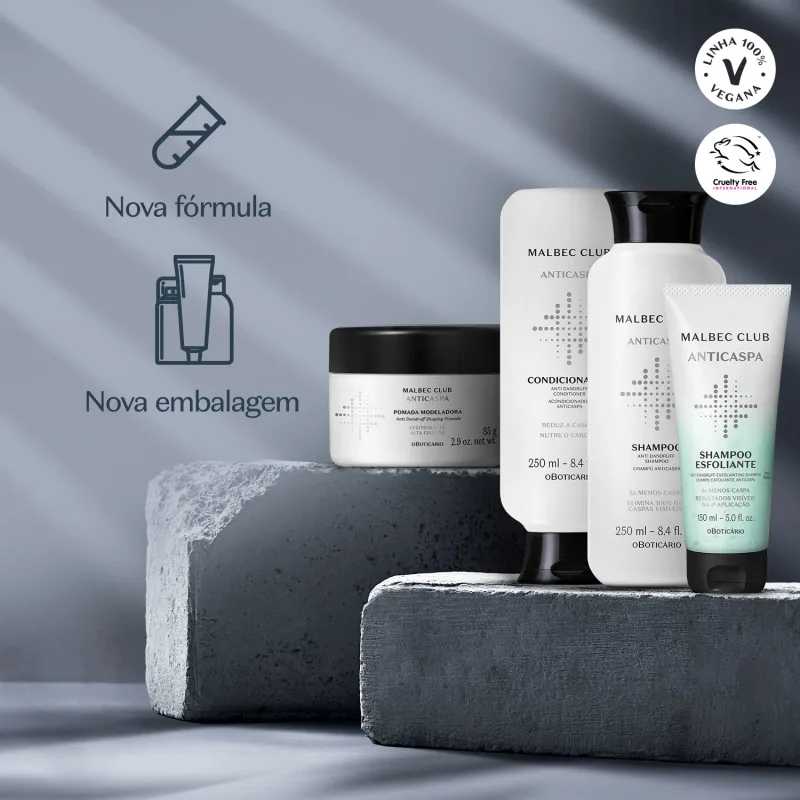 Shampoo Esfoliante Malbec Club Anticaspa 150ml