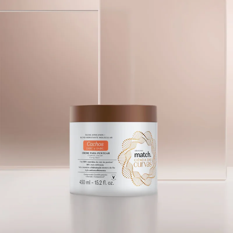 Creme Para Pentear Match Ciência das Curvas Cachos 450ml