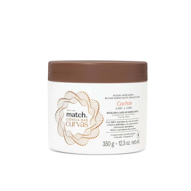 Máscara Capilar Hidratante Match Ciência das Curvas Cachos 350g