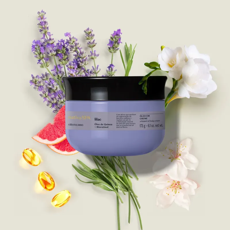 Óleo Em Creme Corporal Nativa Spa Lilac 175g