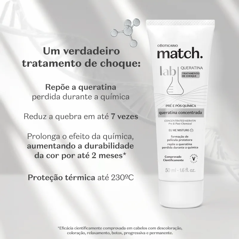 Queratina Concentrada Match Lab Tratamento de Choque 50ml