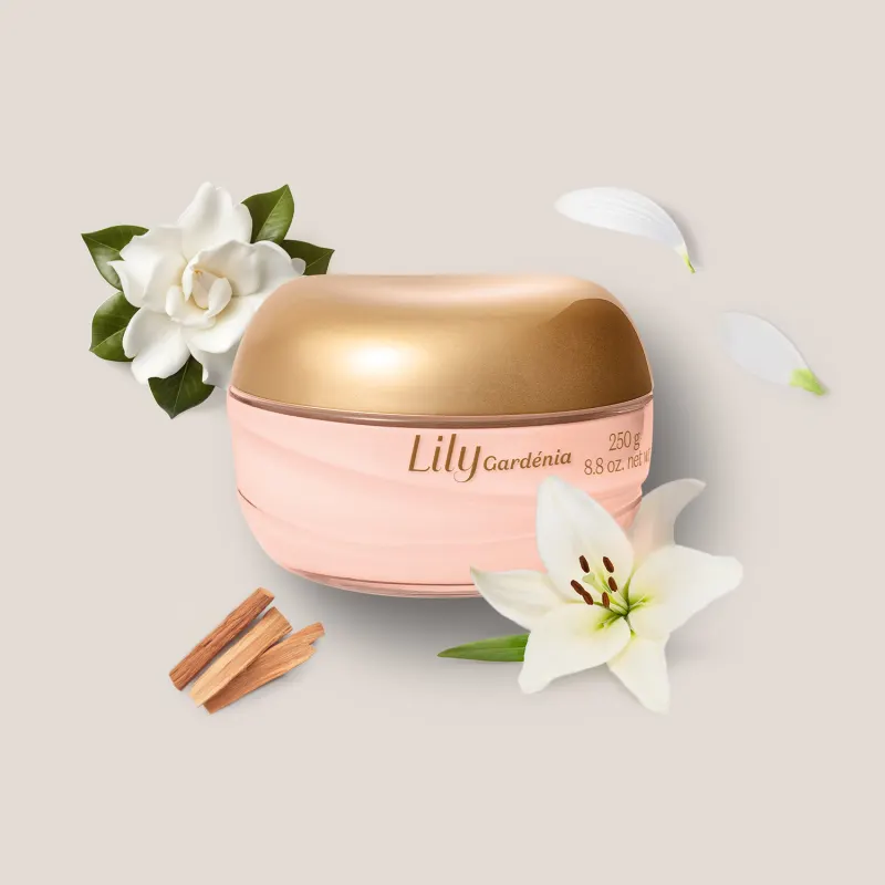 Creme Acetinado Hidratante Desodorante Corporal Lily Gardénia 250g