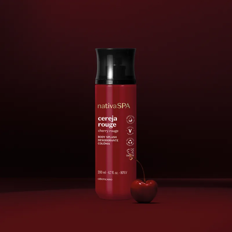 Body Splash Desodorante Colônia Nativa Spa Cereja Rouge 200ml
