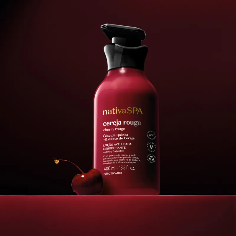 Loção Aveludada Desodorante Corporal Nativa Spa Cereja Rouge 400ml